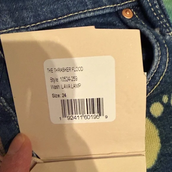 MOTHER SUPERIOR jeans Lava Lamp 24 The Trasher Flood style NEW high waisted - Picture 6 of 16